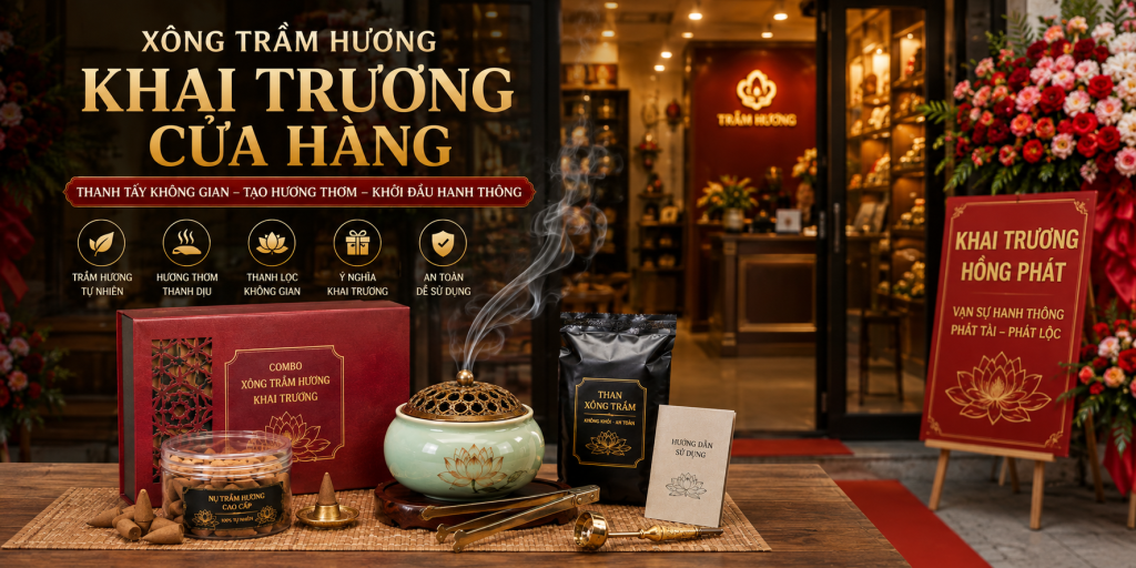 Combo Xông Trầm Hương Khai Trương Cửa Hàng